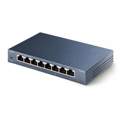TP-Link TL-SG108 switch di rete Non gestito L2 Gigabit Ethernet (10/100/1000) Nero [TL-SG108]