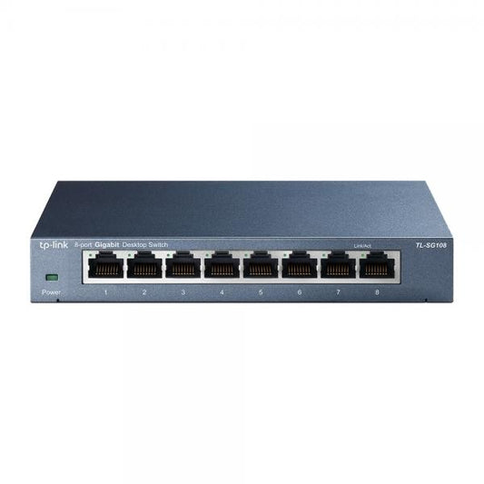 TP-Link SWITCH - TL-SG108 - 8 Port - Unmanaged - L2 Gigabit - Ethernet - V3 [TL-SG108]