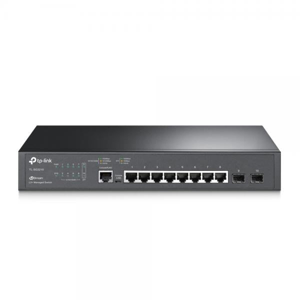 TP-Link JetStream Switch Administrable Gigabit L2+ de 8 Puertos con 2 Ranuras SFP [TL-SG3210] 