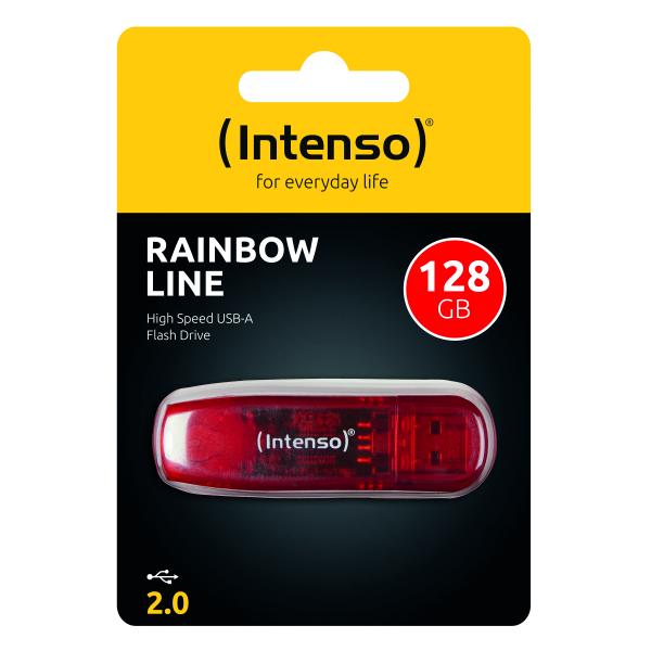 INTENSO PEN DISK RAINBOW LINE 128GB RED USB 2.0 [3502491]