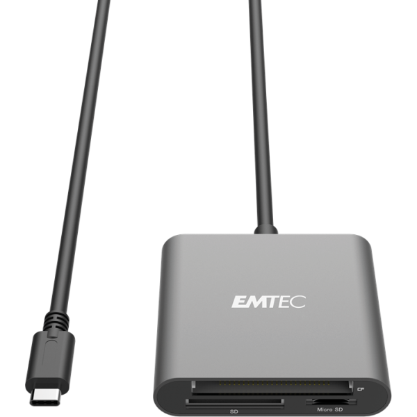 Emtec ECCAREADT610C Lector de Tarjetas USB 3.1 Gris [ECCAREADT610C]