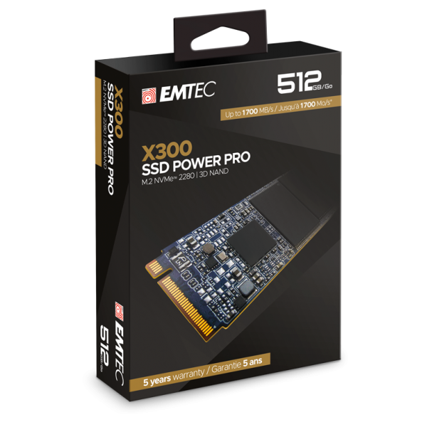 Emtec X300 M.2 512GB PCI Express 3.0 3D NAND NVMe [ECSSD512GX300]