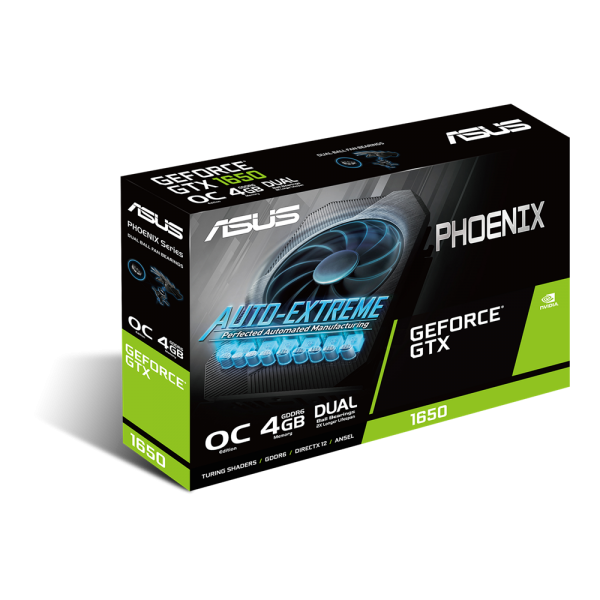 ASUS VGA GEFORCE GTX 1650, PH-GTX1650-O4GD6, 4GB GDDR6, DVI/HDMI/DP, 90YV0EH2-M0NA00 [PH-GTX1650-O4GD6]