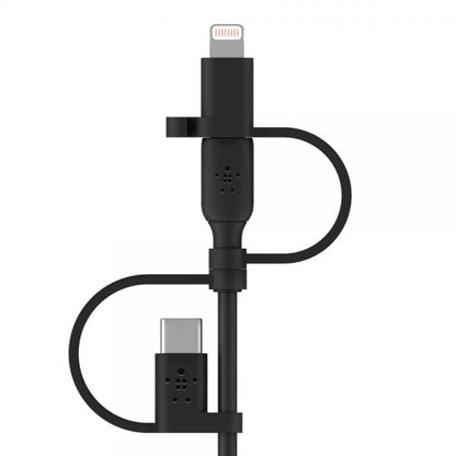 Belkin BOOST CHARGE cable USB 1 m USB A USB C/Micro-USB B/Lightning Negro [CAC001BT1MBK] 