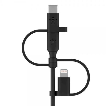 Belkin BOOST CHARGE cable USB 1 m USB A USB C/Micro-USB B/Lightning Negro [CAC001BT1MBK] 