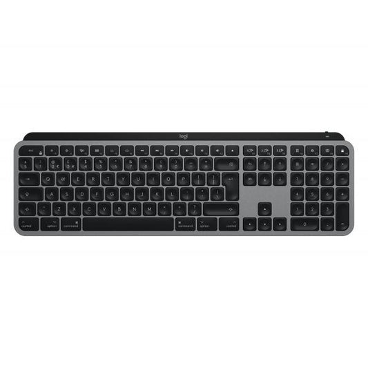 Logitech MX Keys Tastiera Wireless Illuminata Avanzata per Mac, Digitazione Tattile, Tasti Retroilluminati a LED, Bluetooth, USB-C, Batteria 10 giorni, Apple macOS, Struttura Metallica [920-009841]