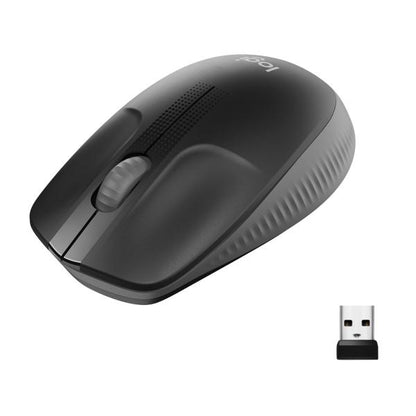 LOGITECH MOUSE WIRELESS M190 FULL-SIZE, OTTICO, USB, ANTRACITE [910-005905]