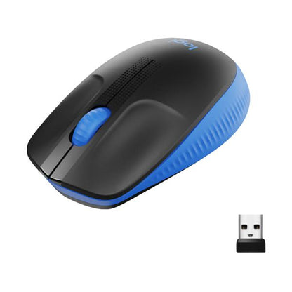 LOGITECH WIRELESS MOUSE M190 FULL-SIZE, OPTICAL, USB, BLUE [910-005907]