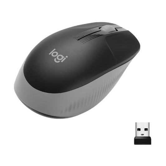 LOGITECH WIRELESS MOUSE M190 FULL-SIZE, OPTICAL, USB, GRAY [910-005906]