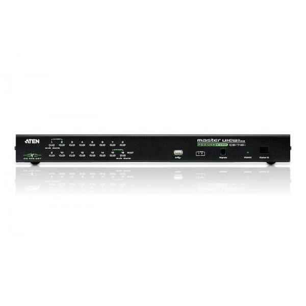 ATEN 16 Port PS/2-USB KVM on the NET (1Local/Remote User access) + USB peripheral port CS1716I-AT-G [CS1716I-AT-G]