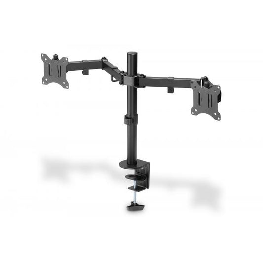 Digitus Universal Dual Monitor Clamp Mount - 15-32 inch - 2x8kg Max - Black [DA-90400]