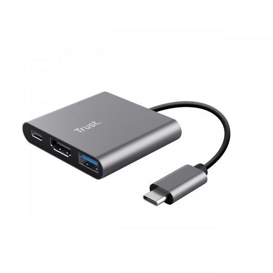 Trust Dalyx USB 3.2 Gen 1 (3.1 Gen 1) Type-C Alluminio, Nero [23772]