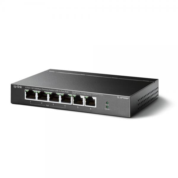 TP-Link TL-SF1006P switch di rete Non gestito Fast Ethernet (10/100) Supporto Power over Ethernet (PoE) Nero [TL-SF1006P]