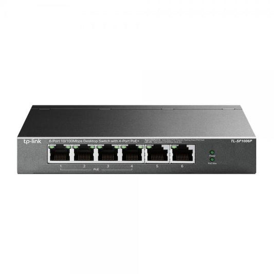 TP-Link TL-SF1006P switch di rete Non gestito Fast Ethernet (10/100) Supporto Power over Ethernet (PoE) Nero [TL-SF1006P]