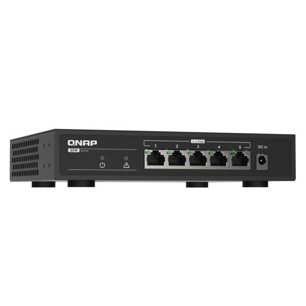 QNAP QSW-1105-5T switch di rete Non gestito Gigabit Ethernet (10/100/1000) Nero [QSW-1105-5T]