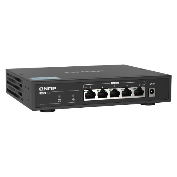 QNAP QSW-1105-5T switch di rete Non gestito Gigabit Ethernet (10/100/1000) Nero [QSW-1105-5T]