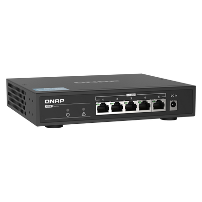 QNAP QSW-1105-5T switch di rete Non gestito Gigabit Ethernet (10/100/1000) Nero [QSW-1105-5T]