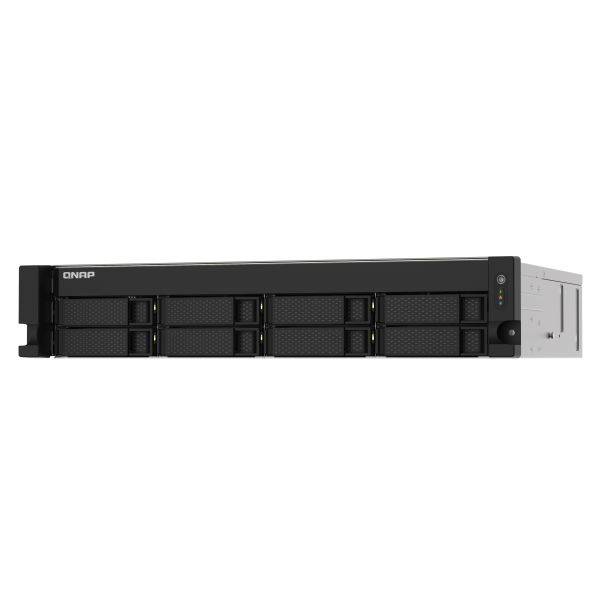 QNAP NAS - 8-bay short depth rackmount NAS, Intel Atom C5125 8C 2.8GHz, 8GB RAM,2 x 2.5GbE, 2 x M.2 2280, 2 x PCIe Gen3 x4, 4 x USB 3.2 Gen1 ports (5Gbps), 1 x 250W PSU TS-855eU-RP-8G [TS-855eU-RP-8G]