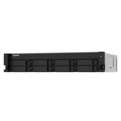 QNAP NAS - 8-bay short depth rackmount NAS, Intel Atom C5125 8C 2.8GHz, 8GB RAM,2 x 2.5GbE, 2 x M.2 2280, 2 x PCIe Gen3 x4, 4 x USB 3.2 Gen1 ports (5Gbps), 1 x 250W PSU TS-855eU-RP-8G [TS-855eU-RP-8G]