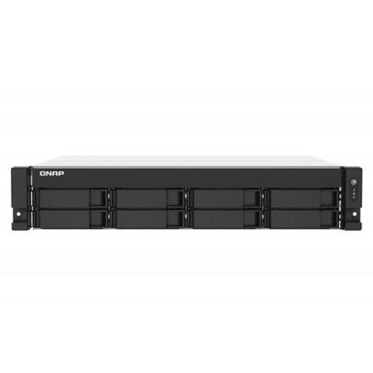 QNAP NAS - 8-bay short depth rackmount NAS, Intel Atom C5125 8C 2.8GHz, 8GB RAM,2 x 2.5GbE, 2 x M.2 2280, 2 x PCIe Gen3 x4, 4 x USB 3.2 Gen1 ports (5Gbps), 1 x 250W PSU TS-855eU-RP-8G [TS-855eU-RP-8G]