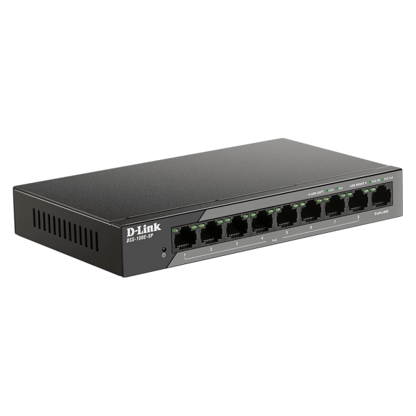 D-LINK SWITCH SORVEGLIANZA 9 PORTE 10/100 UNMANAGED LONG RANGE POE [DSS-100E-9P]