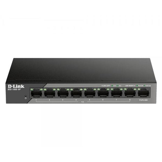 D-LINK SWITCH SORVEGLIANZA 9 PORTE 10/100 UNMANAGED LONG RANGE POE [DSS-100E-9P]