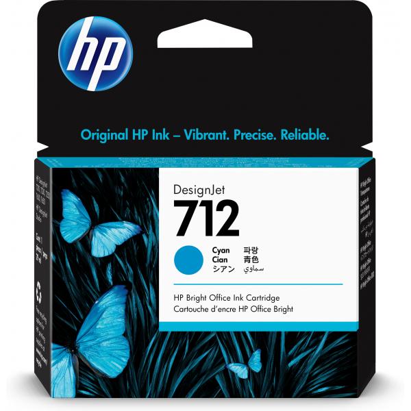 HP Cartuccia di inchiostro ciano originale DesignJet 712 da 29 ml [3ED67A]