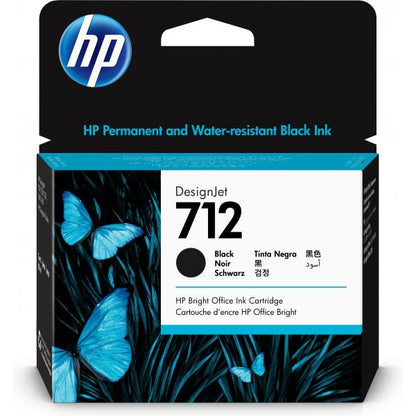 HP Cartuccia di inchiostro nero originale DesignJet 712 da 80 ml [3ED71A]