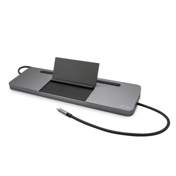 i-tec Metal USB-C Ergonomic 4K 3x Display Docking Station with Power Delivery 85 W + Universal Charger 112 W [C31FLATPRO112W]