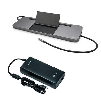 i-tec Metal USB-C Ergonomic 4K 3x Display Docking Station with Power Delivery 85 W + Universal Charger 112 W [C31FLATPRO112W]