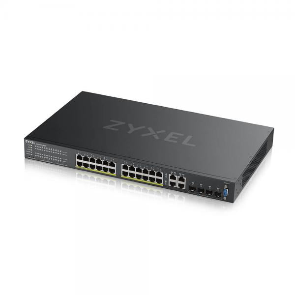 Zyxel GS2220-28HP-EU0101F switch di rete Gestito L2 Gigabit Ethernet (10/100/1000) Supporto Power over Ethernet (PoE) Nero [GS2220-28HP-EU0101F]