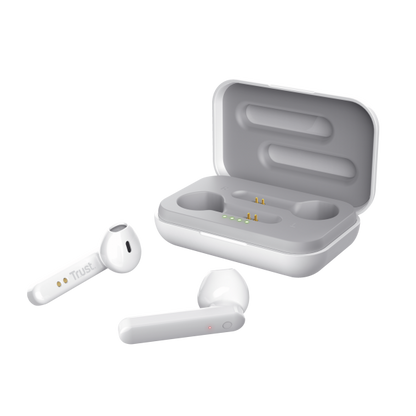 Trust Primo Touch True Wireless Stereo (TWS) In-ear Bluetooth Music and Calls Earphones White [23783]