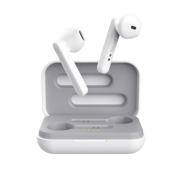 Trust Primo Touch True Wireless Stereo (TWS) In-ear Bluetooth Music and Calls Earphones White [23783]