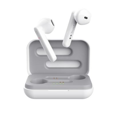 Trust Primo Touch True Wireless Stereo (TWS) In-ear Bluetooth Music and Calls Earphones White [23783]