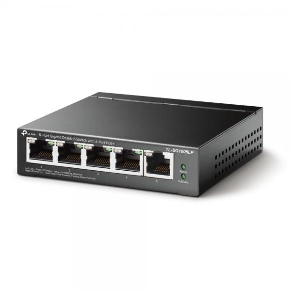 TP-Link TL-SG1005LP switch di rete Non gestito Gigabit Ethernet (10/100/1000) Supporto Power over Ethernet (PoE) Nero [TL-SG1005LP]