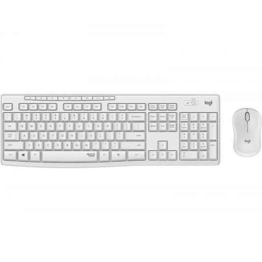 LOGITECH BUNDLE TASTIERA WIRELESS+MOUSE DESKTOP MK295 SILENT COMBO, USB, LAYOUT ITA, COLORE BIANCO [920-009821]