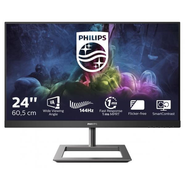 Philips E Line 242E1GAJ/00 LED display 60,5 cm (23.8") 1920 x 1080 Pixel Full HD LCD Nero, Cromo [242E1GAJ/00]