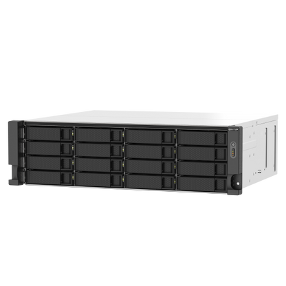 QNAP TS-1673AU-RP-16G Servidor NAS y de almacenamiento Gabinete (3U) Conexión LAN Ethernet Negro, Gris V1500B [TS-1673AU-RP-16G]