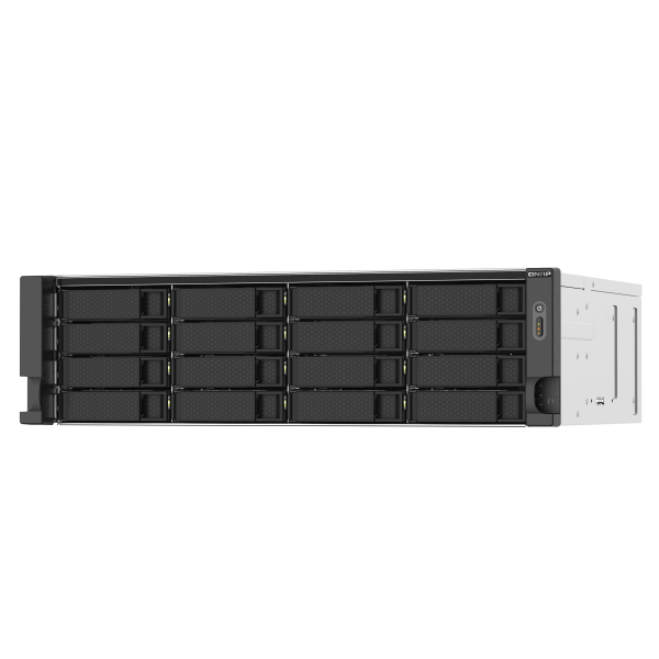 QNAP TS-1673AU-RP-16G Servidor NAS y de almacenamiento Gabinete (3U) Conexión LAN Ethernet Negro, Gris V1500B [TS-1673AU-RP-16G]