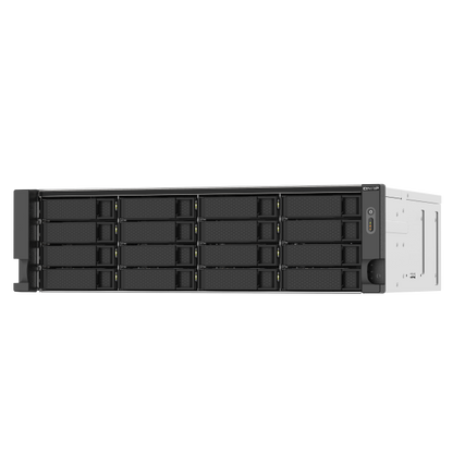 QNAP TS-1673AU-RP-16G Servidor NAS y de almacenamiento Gabinete (3U) Conexión LAN Ethernet Negro, Gris V1500B [TS-1673AU-RP-16G]