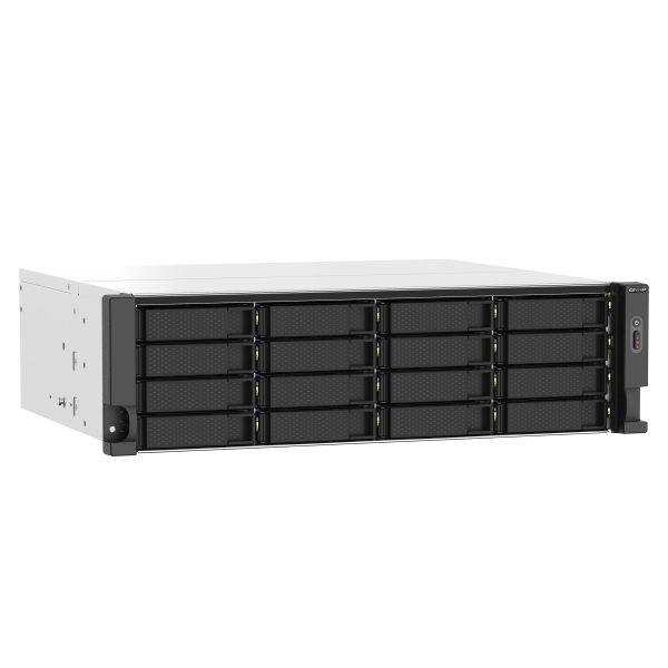 QNAP TS-1673AU-RP-16G Servidor NAS y de almacenamiento Gabinete (3U) Conexión LAN Ethernet Negro, Gris V1500B [TS-1673AU-RP-16G]