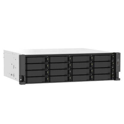 QNAP TS-1673AU-RP-16G Servidor NAS y de almacenamiento Gabinete (3U) Conexión LAN Ethernet Negro, Gris V1500B [TS-1673AU-RP-16G]