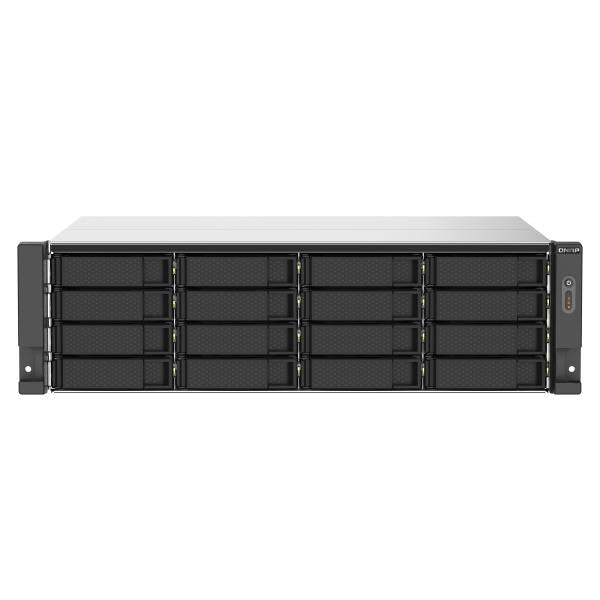 QNAP TS-1673AU-RP-16G Servidor NAS y de almacenamiento Gabinete (3U) Conexión LAN Ethernet Negro, Gris V1500B [TS-1673AU-RP-16G]