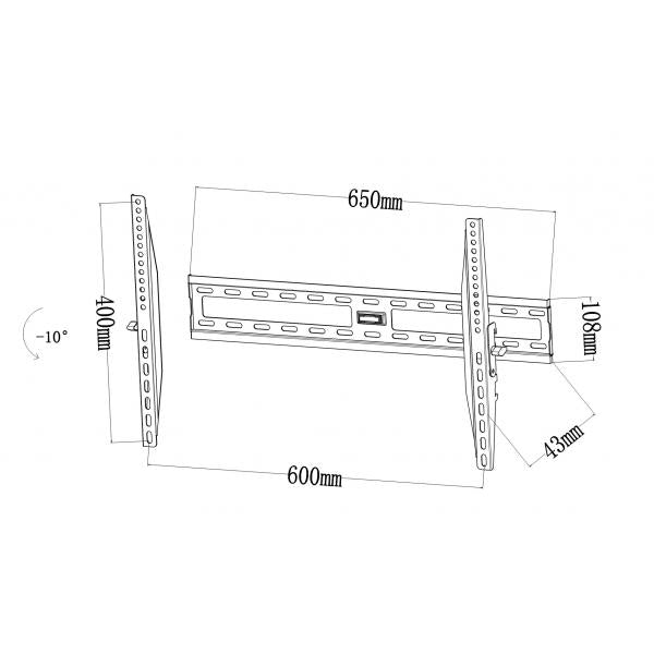 LINK WALL BRACKET FOR TV UP TO 50KG FROM 32 TO 60 UP TO VESA 600X400 [LKBR31] 