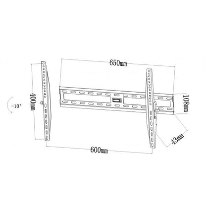 LINK STAFFA A MURO PER TV FINO A 50KG DA 32 A 60 FINO A VESA 600X400 [LKBR31]