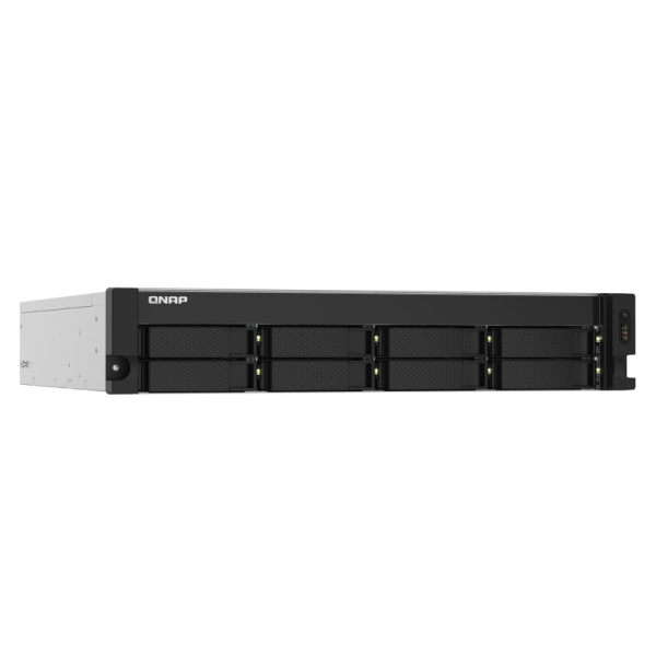 QNAP NAS TS-832PXU-RP-4G, 8 Bay AL324 quad-core 1.7 GHz rackmount NAS with 250W redundant PSU, 4GB DDR4 UDIMM RAM (max 16GB), SATA 6Gb/s, 2x 10GbE SFP+, 2x 2.5GbE, 1x PCIe Gen2 x2 slot TS-83 [TS-832PXU-RP-4G]