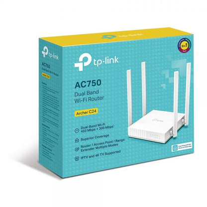 TP-Link ARCHER C24 router wireless Fast Ethernet Dual-band (2.4 GHz/5 GHz) Bianco [ARCHERC24]