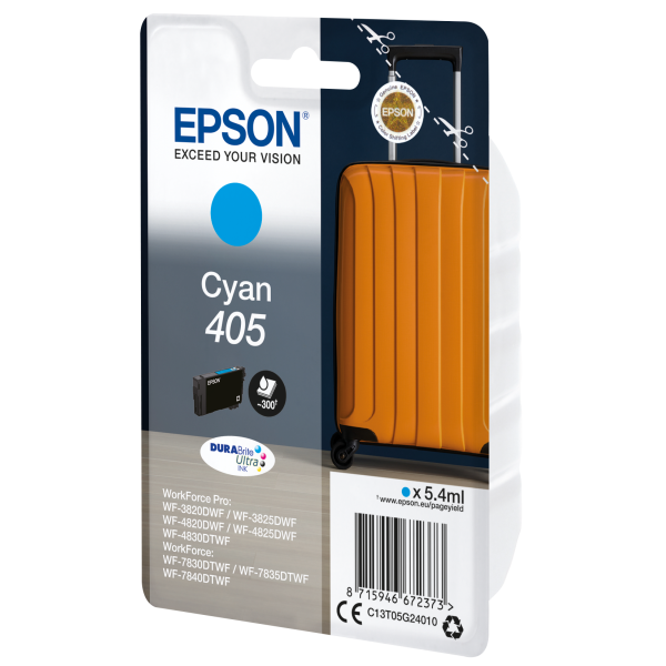 Epson Singlepack Cyan 405 DURABrite Ultra Ink [C13T05G24010]