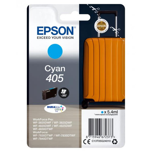 Epson Singlepack Cyan 405 DURABrite Ultra Ink [C13T05G24020]