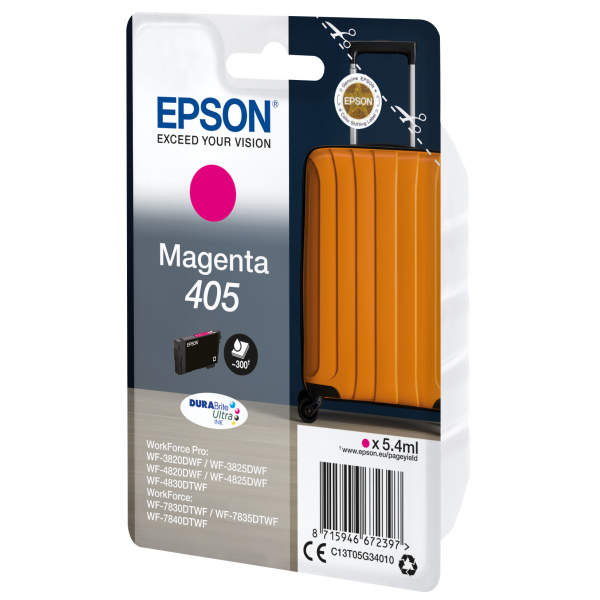 Epson Singlepack Magenta 405 DURABrite Ultra Ink [C13T05G34010]